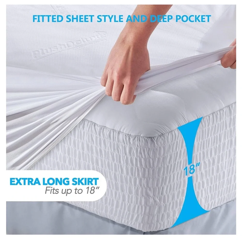 Premium Bamboo Mattress Protector - Queen